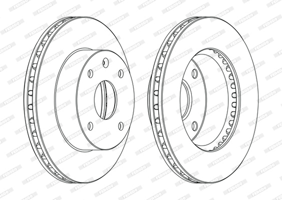 Disc frana punte fata (DDF1257C FERODO) CHEVROLET,DAEWOO,DODGE