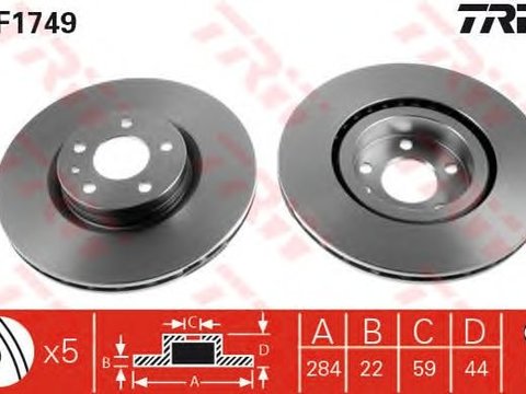 Disc frana punte fata FIAT/LANCIA P. - Cod intern: W20009190 - LIVRARE DIN STOC in 24 ore!!!