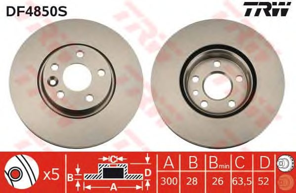 Disc frana punte fata FORD GALAXY/MONDEO/S-MAX 1,6-2,5 06-15300X285 gaura filet 15,75 - Cod intern: W20009741 - LIVRARE DIN STOC in 24 ore!!!
