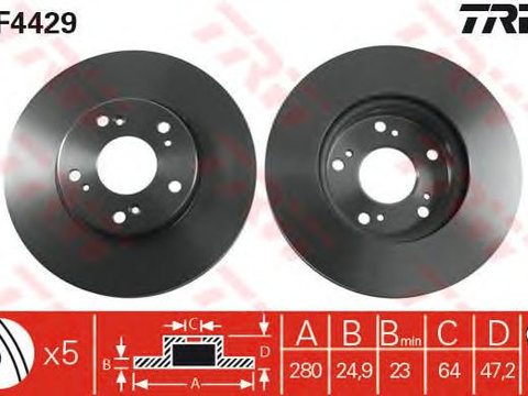 Disc frana punte fata HONDA ACCORD 03- - Cod intern: W20009606 - LIVRARE DIN STOC in 24 ore!!!