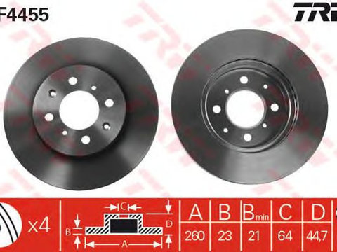 Disc frana punte fata HONDA CIVIC - Cod intern: W20009626 - LIVRARE DIN STOC in 24 ore!!!