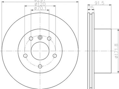 Disc frana punte fata LAND ROVER DISCOVERY II 2,5TD/4,0 4X4 98-04297 X 25 - Cod intern: W20114164 - LIVRARE DIN STOC in 24 ore!!!