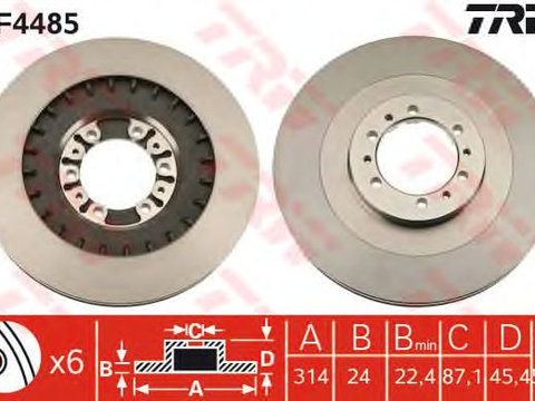 Disc frana punte fata MITSUBISHI - Cod intern: W20009649 - LIVRARE DIN STOC in 24 ore!!!