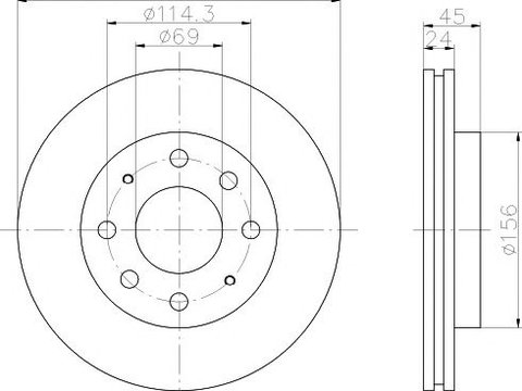 Disc frana punte fata MITSUBISHI GALANT Mk III (E1_A) - Cod intern: W20140230 - LIVRARE DIN STOC in 24 ore!!!