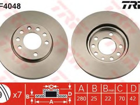 Disc frana punte fata OPEL ASTRA/CORSA/MERIVA 98- - Cod intern: W20009352 - LIVRARE DIN STOC in 24 ore!!!