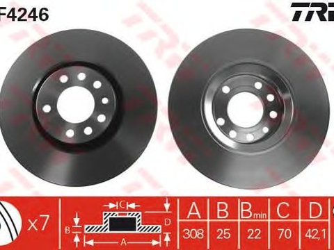 Disc frana punte fata OPEL ZAFIRA B/ASTRA H/MERIVA B 1,6/1,7/1,9CDTI 308MM - Cod intern: W20009479 - LIVRARE DIN STOC in 24 ore!!!