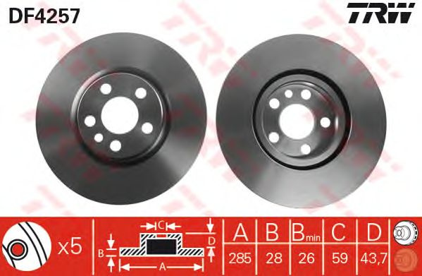 Disc frana punte fata PEUGEOT 807/C8 - Cod intern: W20009487 - LIVRARE DIN STOC in 24 ore!!!