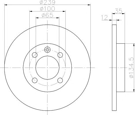 Disc frana punte fata VOLKSWAGEN POLO caroserie (6