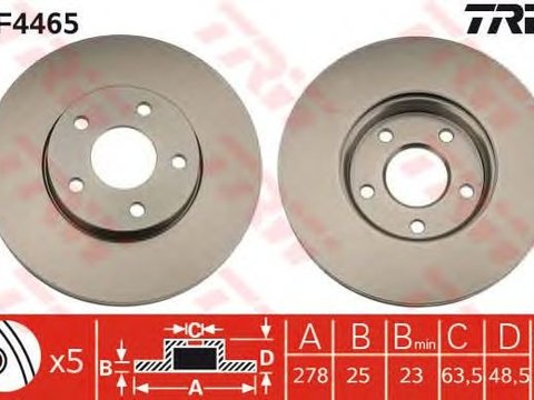 Disc frana punte fata VOLVO S40/V40 - Cod intern: W20009634 - LIVRARE DIN STOC in 24 ore!!!