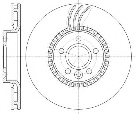 Disc frana # punte fata Volvo V70 2010 2011 2012 2013 2014 2015 # 61280 10 # ROADHOUSE