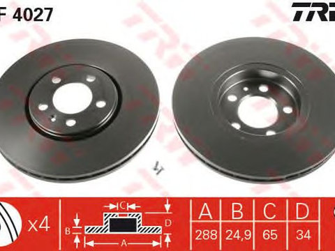 Disc frana punte fata VW AUDI A3/GOLF4 - Cod intern: W20009339 - LIVRARE DIN STOC in 24 ore!!!