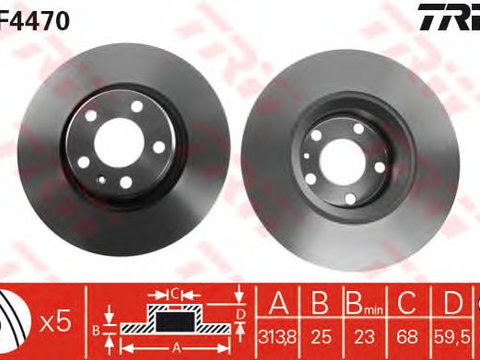 Disc frana punte fata VW AUDI A6 04- 314MM - Cod intern: W20009637 - LIVRARE DIN STOC in 24 ore!!!