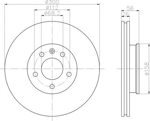 Disc frana punte fata VW TRANSPORTER Mk IV caroserie (70XA) MAXGEAR: 19-1035