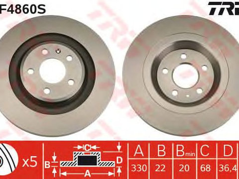 Disc frana punte spate AUDI A4/A5/Q5 2,0-4,2 QUATTRO 07-17330 X 22 - Cod intern: W20009749 - LIVRARE DIN STOC in 24 ore!!!