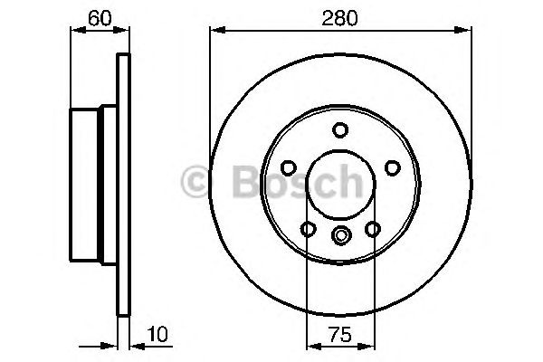 Disc frana punte spate BMW 3 (E36) 1,6-2,8 90-05280 X 9,9 60,1 (mm) - Cod intern: W20270587 - LIVRARE DIN STOC in 24 ore!!!