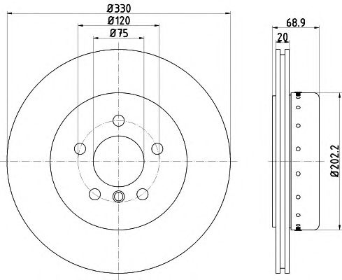 Disc frana punte spate BMW 5 (F10, F18) - Cod intern: W20141184 - LIVRARE DIN STOC in 24 ore!!!