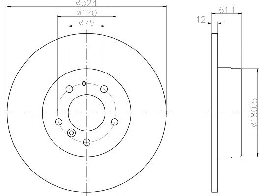 Disc frana punte spate BMW E31/E38 94-01324X12 - Cod intern: W20113837 - LIVRARE DIN STOC in 24 ore!!!