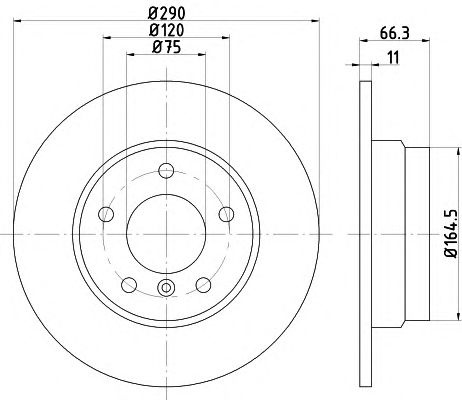 Disc frana punte spate BMW F20/F21 1,6-2,0 10-290X11 - Cod intern: W20113829 - LIVRARE DIN STOC in 24 ore!!!