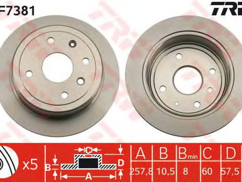 Disc frana punte spate CHEVROLET LACETTI - Cod intern: W20010309 - LIVRARE DIN STOC in 24 ore!!!