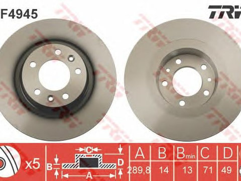 Disc frana punte spate FIAT SCUDO 07- - Cod intern: W20009798 - LIVRARE DIN STOC in 24 ore!!!