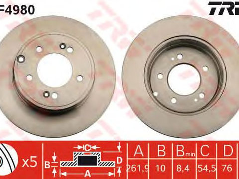 Disc frana punte spate HYUNDAI SONATA - Cod intern: W20009820 - LIVRARE DIN STOC in 24 ore!!!