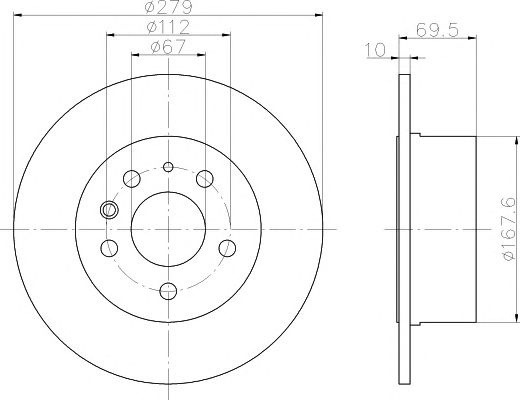 Disc frana punte spate MERCEDES-BENZ S-CLASS (W222, V222, X222) MAXGEAR: 19-0844