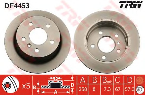 Disc frana punte spate MERCEDES W169 B-CLASS - Cod intern: W20009624 - LIVRARE DIN STOC in 24 ore!!!
