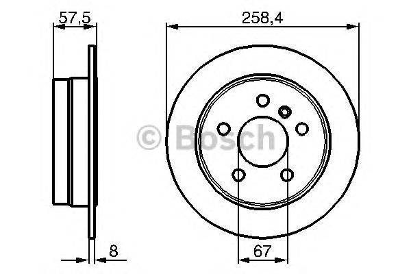 Disc frana punte spate MERCEDES W245 B-CLASS 258*8 - Cod intern: M20353057 - LIVRARE DIN STOC in 24 ore!!!
