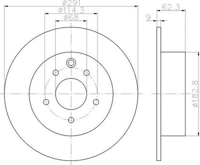 Disc frana punte spate NISSAN QASHQAI (J11, J11_) 