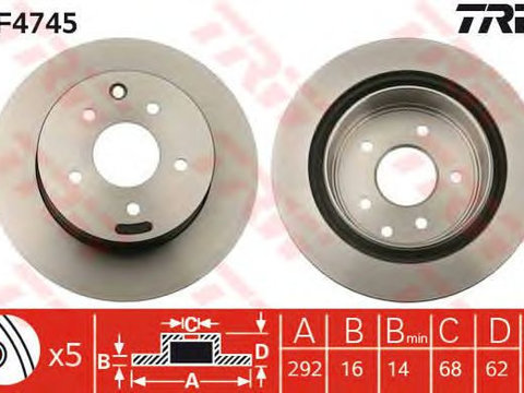 Disc frana punte spate NISSAN X-TRAIL - Cod intern: W20009681 - LIVRARE DIN STOC in 24 ore!!!