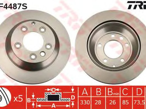 Disc frana punte spate PORSCHE CAYENNE 3,0-4,8 02-330 X 28 - Cod intern: W20009651 - LIVRARE DIN STOC in 24 ore!!!