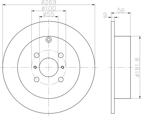 Disc frana punte spate TOYOTA YARIS 1,0-1,4D-4D 99- - Cod intern: W20113740 - LIVRARE DIN STOC in 24 ore!!!