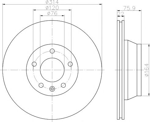Disc frana punte spate VOLKSWAGEN TIGUAN (5N_) - Cod intern: W20140813 - LIVRARE DIN STOC in 24 ore!!!