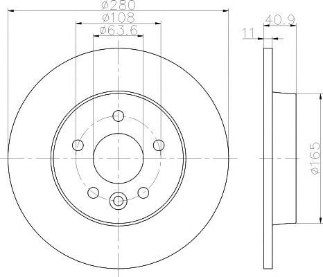 Disc frana punte spate VOLVO S40/V50/FOCUS 04- - Cod intern: W20057681 - LIVRARE DIN STOC in 24 ore!!!