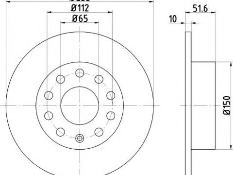 Disc frana punte spate VW GOLF 5/A3/OCTAVIA 04-/12-/CADDY/SCIROCCO/SEAT 253MM - Cod intern: W20057635 - LIVRARE DIN STOC in 24 ore!!!