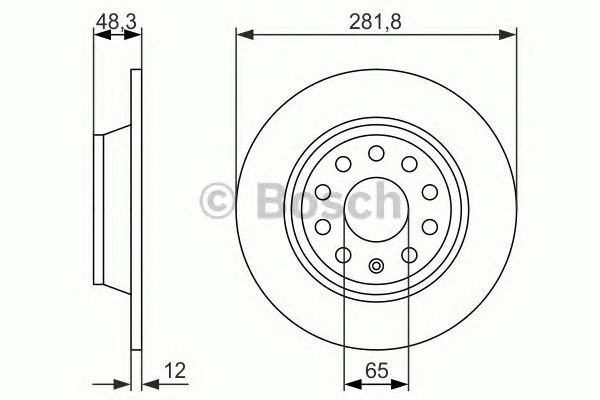 Disc frana punte spate VW GOLF5/A3/PASSAT05-/OCTAVIA 282MM - Cod intern: W20140628 - LIVRARE DIN STOC in 24 ore!!!