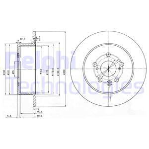 Disc frana puntea spate (BG3583 DELPHI) TOYOTA