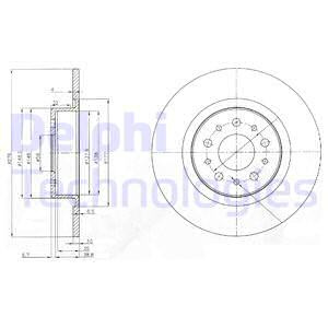 Disc frana puntea spate (BG3857 DELPHI) ALFA ROMEO