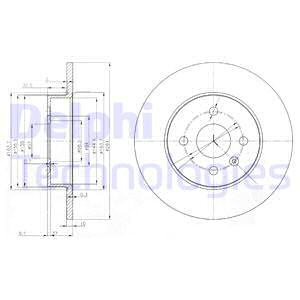 Disc frana puntea spate (BG3885C DELPHI) OPEL,VAUX