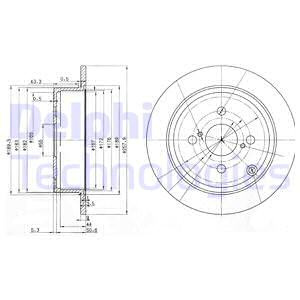 Disc frana puntea spate (BG3889 DELPHI) TOYOTA