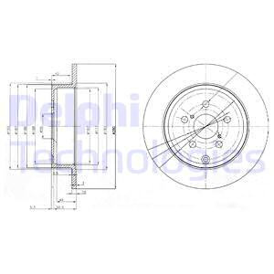 Disc frana puntea spate (BG3912 DELPHI) TOYOTA