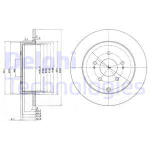 Disc frana puntea spate (BG4035 DELPHI) MITSUBISHI