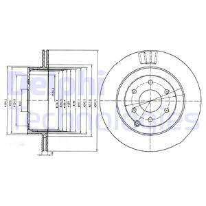 Disc frana puntea spate (BG4174 DELPHI) NISSAN