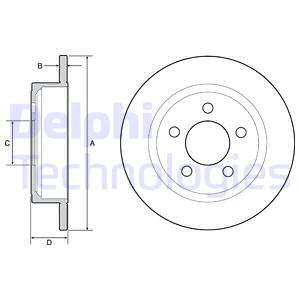 Disc frana puntea spate (BG4648 DELPHI) JEEP