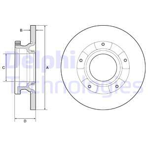 Disc frana puntea spate (BG4784C DELPHI) FORD