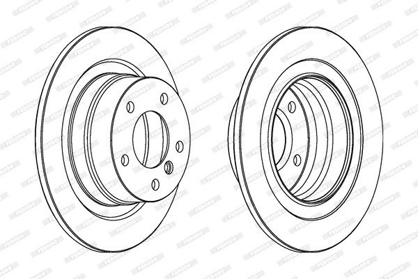 Disc frana puntea spate (DDF1230C FERODO) BMW 1|3