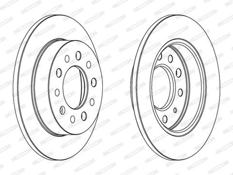 Disc frana puntea spate (DDF1955 FERODO) HYUNDAI