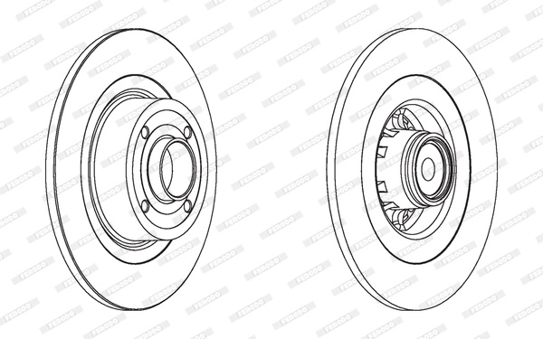 Disc frana # puntea spate Renault ScEnic 2003 2004 2005 2006 2007 2008 2009 2010 2011 2012 2013 2014 2015 2016 2017 2018 2019 2020 2021 2022 2023 2024 2025 # DDF1570 1 # FERODO