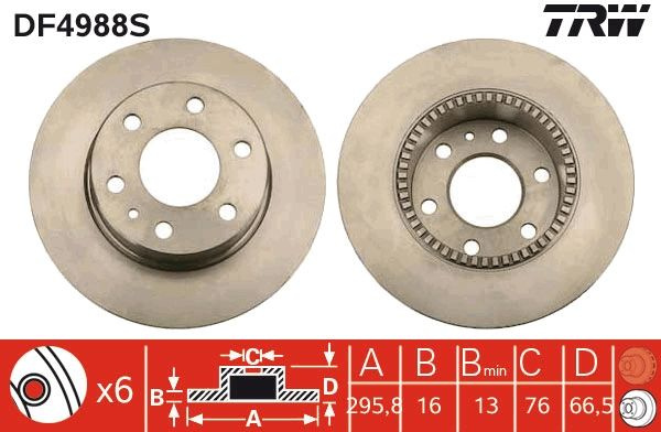 Disc frana QWP WBD660 pentru IVECO DAILY III platou / sasiu, DAILY IV caroserie 2006-2012