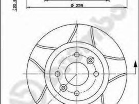 Disc frana RENAULT CLIO (B/C57_, 5/357_), RENAULT TWINGO I (C06_), RENAULT 19 Mk II Cabriolet (D53_, 853_) - BREMBO 09.5802.76